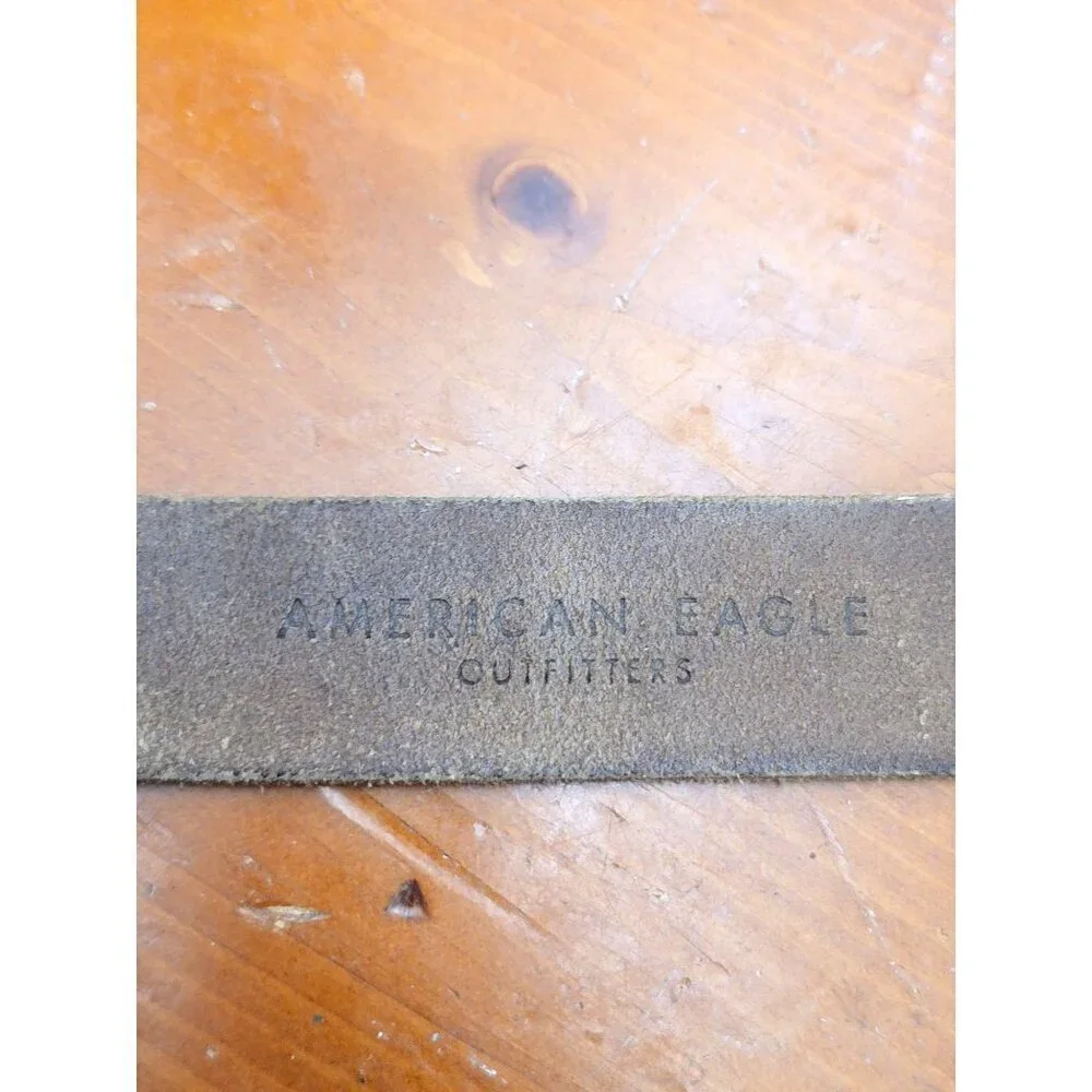 American Eagle‎ Outfitters Brown Leather Belt With Metal Buckle Size S